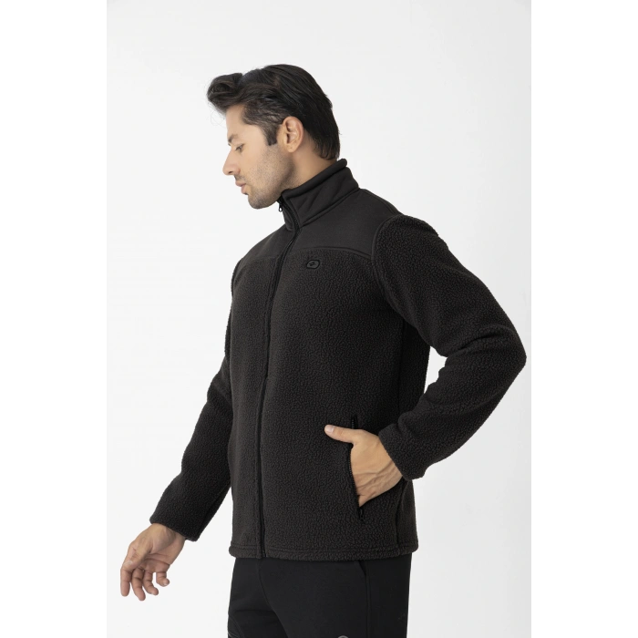 Crozwise Tam Fermuar 3 İplik Sweat Siyah 6055-10