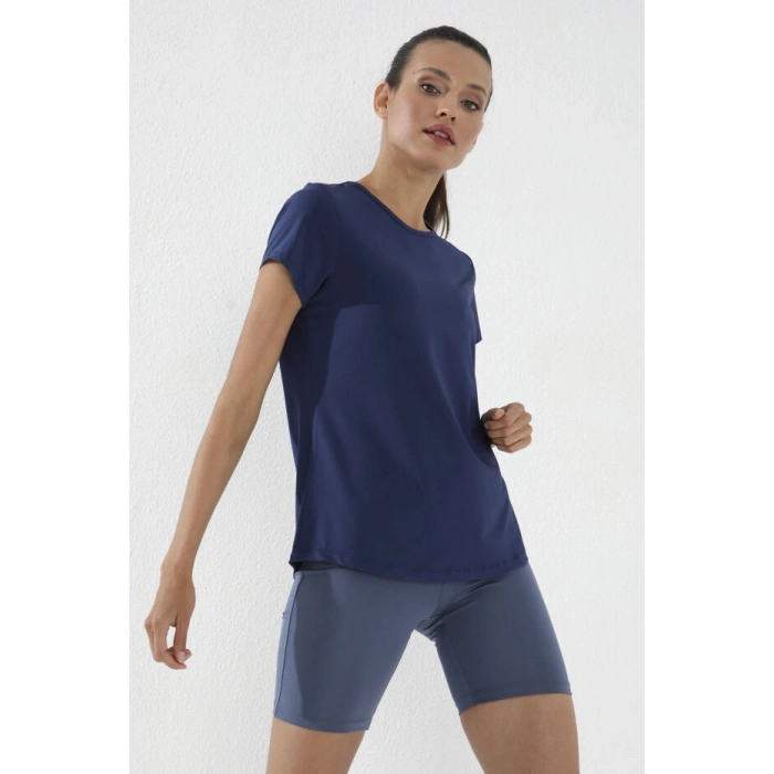 İndigo Basic Kısa Kol Standart Kalıp O Yaka Kadın T-Shirt - 97144