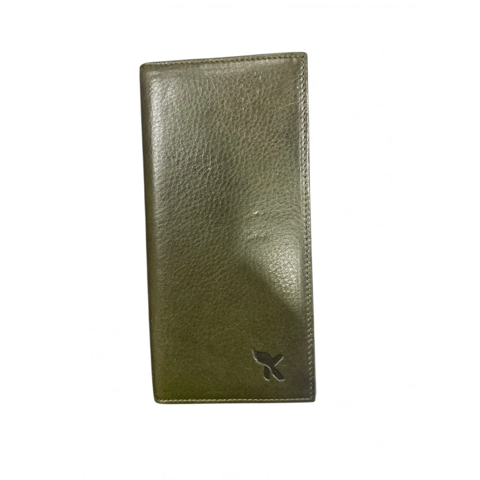 Karali Deri Mıknatıslı Arka Kartlık Cüzdan yeşil BC429-7