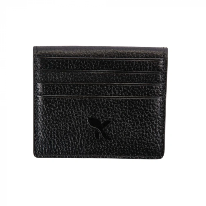 Karalı Hakiki Deri Kartlık Siyah K593-1