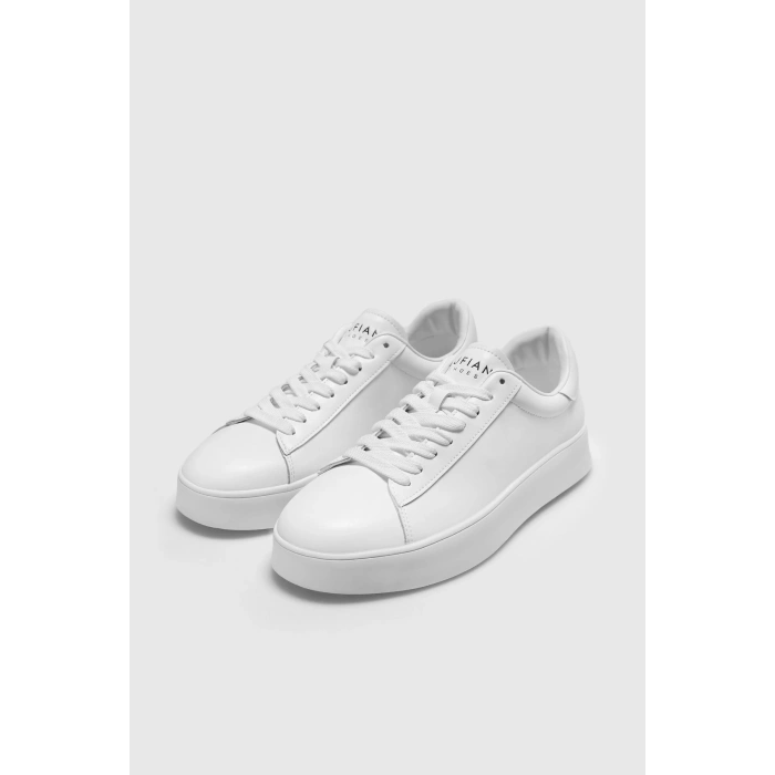 Lufian Anton Erkek Hakiki Deri Sneaker Beyaz 111230254