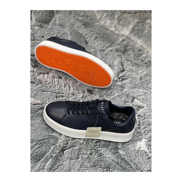 Lufian Anton Sneaker Erkek Deri Ayakkabı Lacivert 111230254