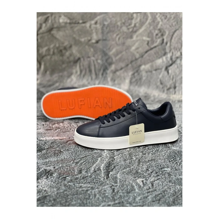 Lufian Anton Sneaker Erkek Deri Ayakkabı Lacivert 111230254
