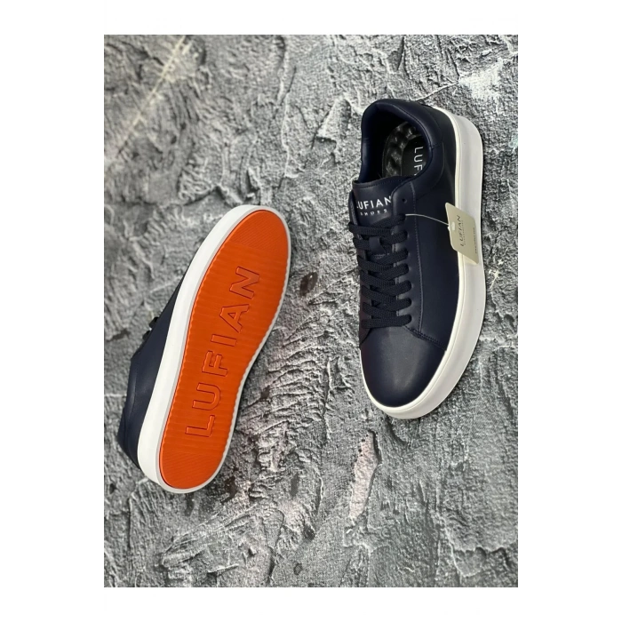 Lufian Anton Sneaker Erkek Deri Ayakkabı Lacivert 111230254