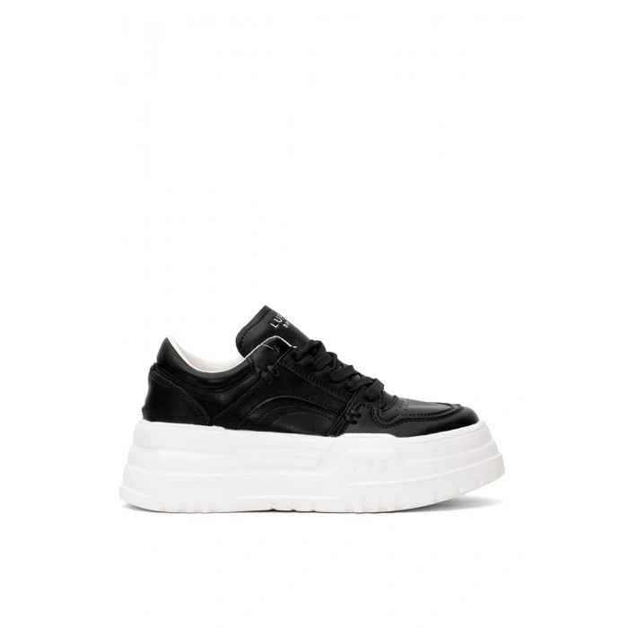 Lufian Darla Kadın Hakiki Deri Klasik Sneaker Siyah 121230020