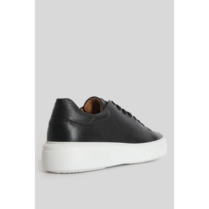 Lufian Tommy Erkek Deri Sneaker Ayakkabı Siyah 111230280