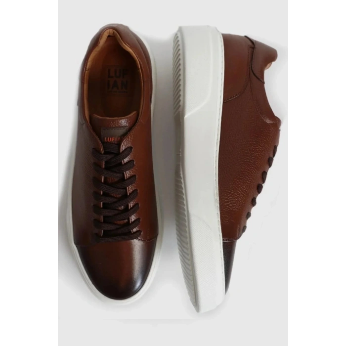 Lufian Tommy Erkek Deri Sneaker Ayakkabı Taba 111230187