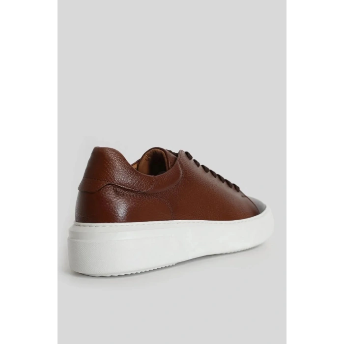 Lufian Tommy Erkek Deri Sneaker Ayakkabı Taba 111230187