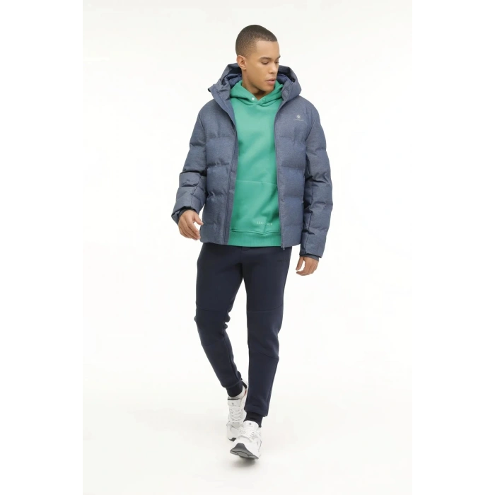 Lumberjack A10141497108010 Mavi Melanj Erkek Kısa Kaban