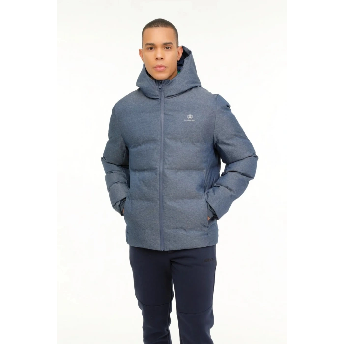 Lumberjack A10141497108010 Mavi Melanj Erkek Kısa Kaban