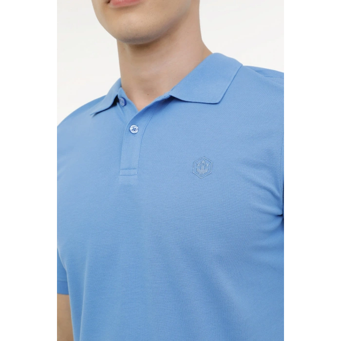 Lumberjack A10149746508010 4M M-Ct953 Basıc P.T-Sh 4Fx Havacı Mavı Erkek Polo T-Shırt