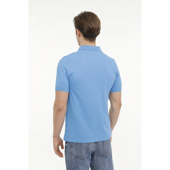Lumberjack A10149746508010 4M M-Ct953 Basıc P.T-Sh 4Fx Havacı Mavı Erkek Polo T-Shırt