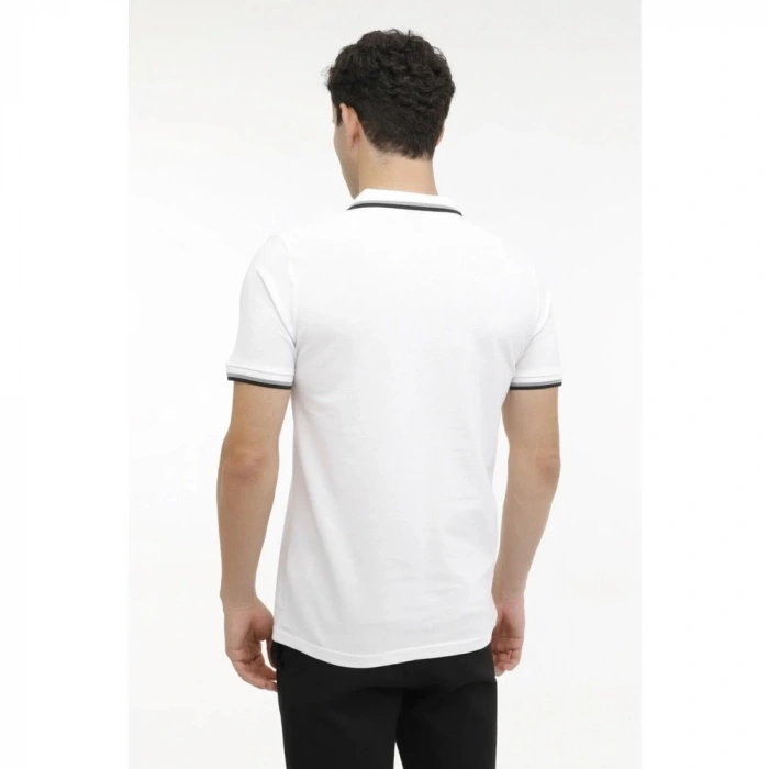 Lumberjack A10153338608010 4M M-Bsc Polo 12Bs45 4Fx Beyaz Erkek Polo T-Shırt