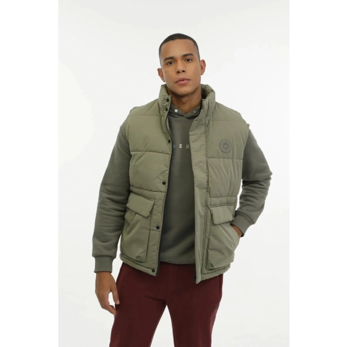 Lumberjack A10174284508011 Erkek Haki Yelek