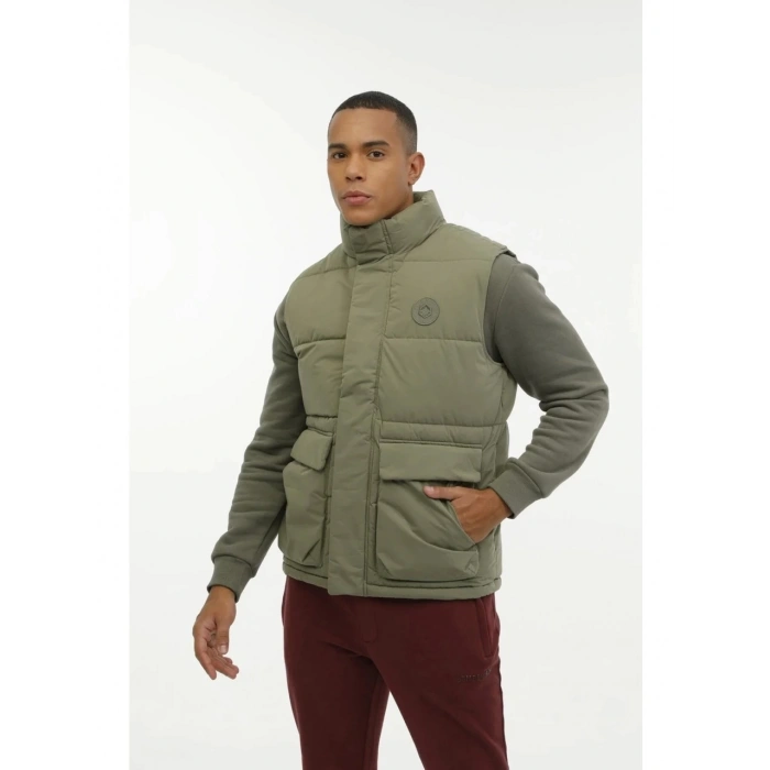 Lumberjack A10174284508011 Erkek Haki Yelek