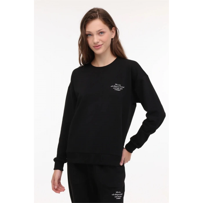 Lumberjack A10178487708010 Wb Anna 16 4Pr Sıyah Kadın Orme Sweatshırt