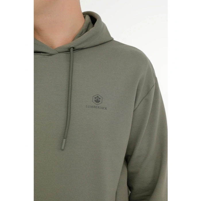 Lumberjack A10181320308010 4W Mb Sn73 Hoodıe 4Pr Hakı Erkek Kapsonlu Sweatshırt