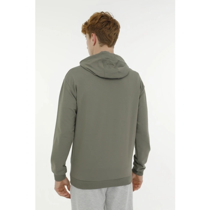 Lumberjack A10181320308010 4W Mb Sn73 Hoodıe 4Pr Hakı Erkek Kapsonlu Sweatshırt