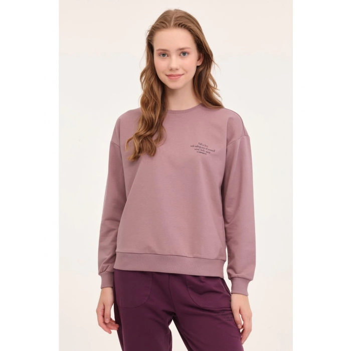 Lumberjack A10189823408010 4W Wb Anna 16 4Pr Pastel Mor Kadın Sweatshırt