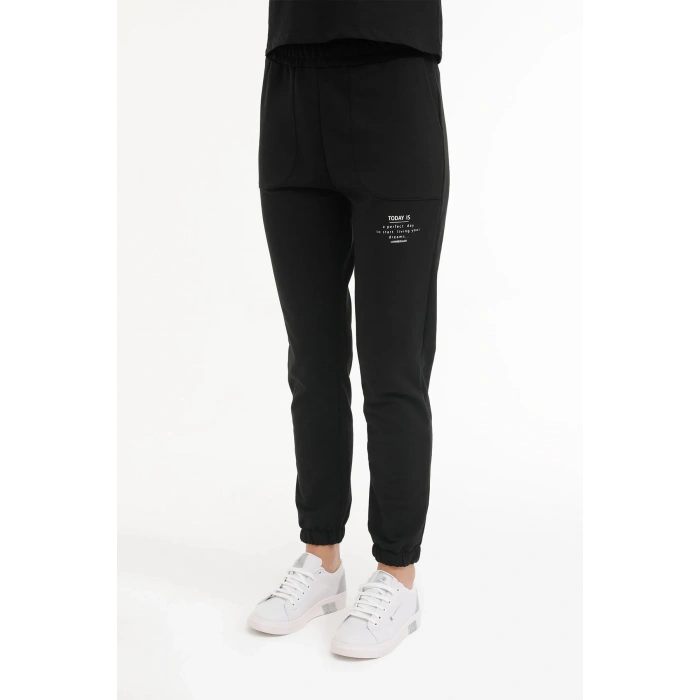 Lumberjack WB ANNA 22CT1170 4FX Siyah Kadın Eşofman Altı A10153230708010