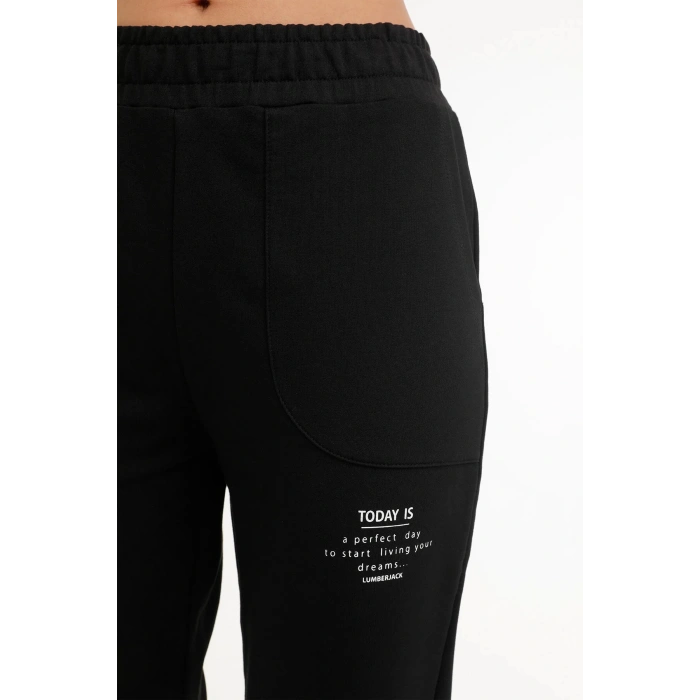 Lumberjack WB ANNA 22CT1170 4FX Siyah Kadın Eşofman Altı A10153230708010