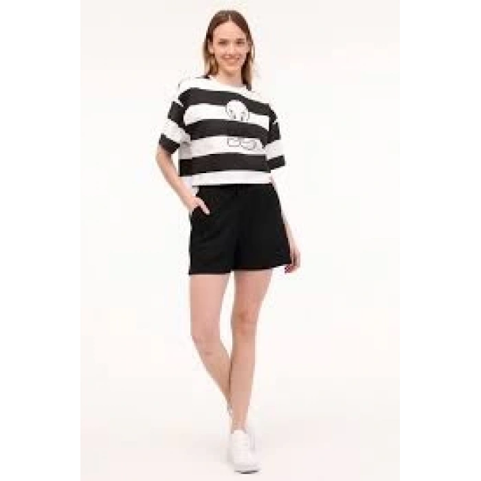 LUMBERJACK WL LIMA 11GFL977 4FX Ekru Kadın Kısa Kol T-Shirt 101643415