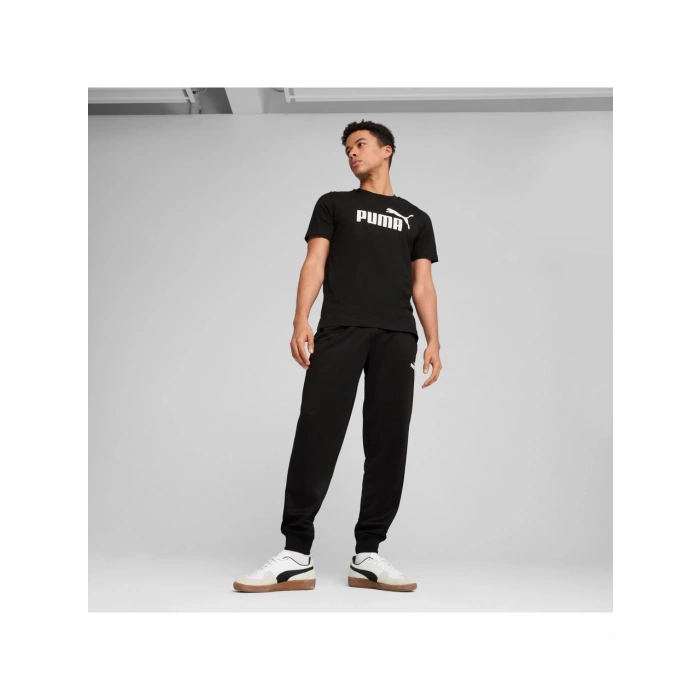 Puma ESS No. 1 Logo Tee Erkek Regular Fit Baskılı Siyah T-Shirt 68253201