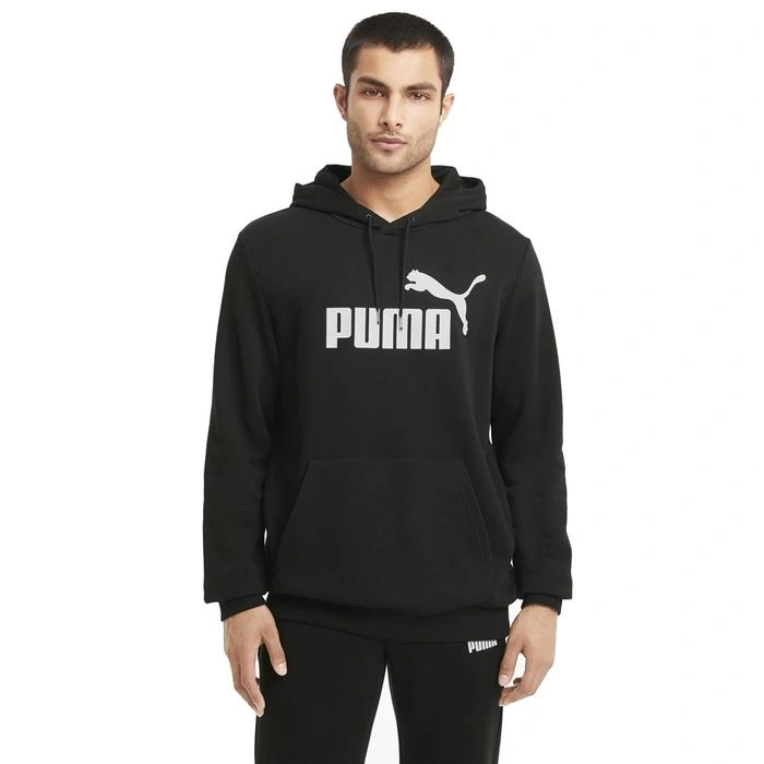 Puma Essential Big Logo Hoodie Erkek Siyah Günlük Stil Sweatshirt 58668801