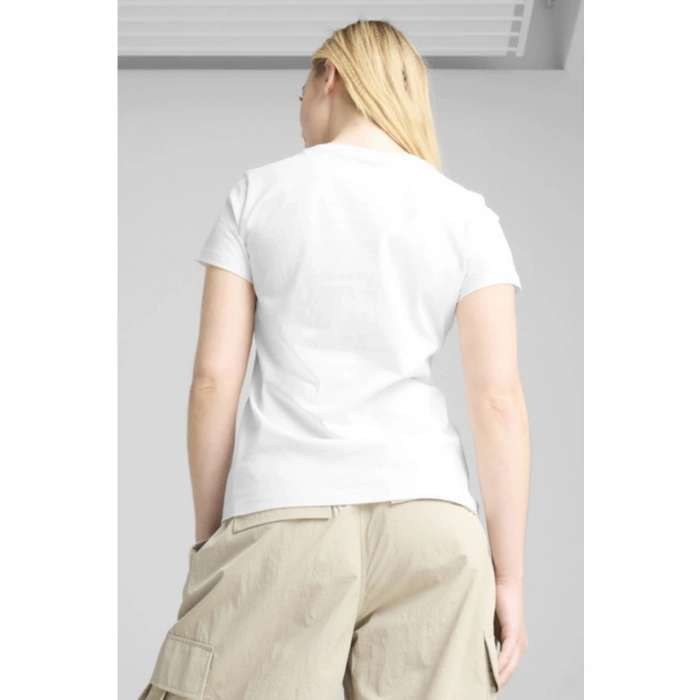 Puma Graphics Floral Cat Logo Beyaz Kadın Tişört 68508102