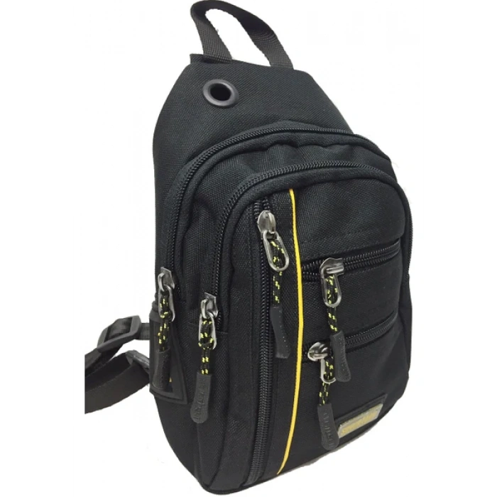 Seventeen 4924  Çizgili Erkek Body Bag Çapraz Çanta - Siyah