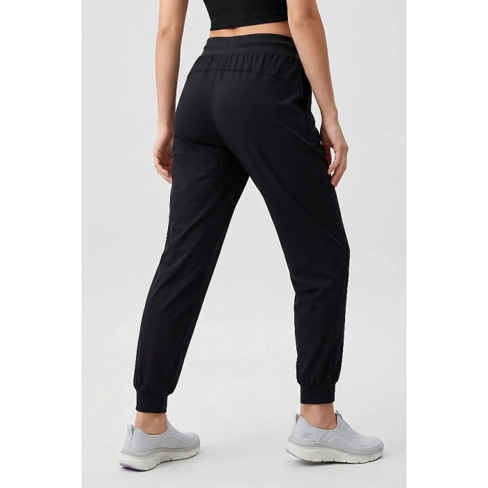 Siyah Cepli Standart Kalıp Kadın Yoga Pantolon - 94677