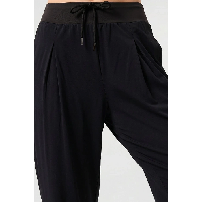 Siyah Cepli Standart Kalıp Kadın Yoga Pantolon - 94677