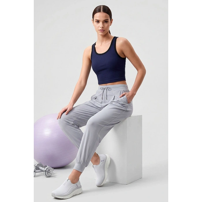 Taş Cepli Standart Kalıp Kadın Yoga Pantolon - 94677