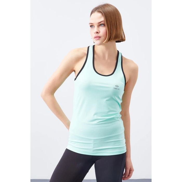 TOMMY LİFE 97094 SU YEŞİLİ ÇAPRAZ ASKILI BAYAN ATLET