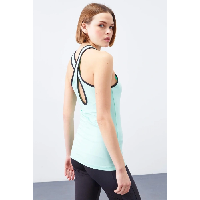 TOMMY LİFE 97094 SU YEŞİLİ ÇAPRAZ ASKILI BAYAN ATLET