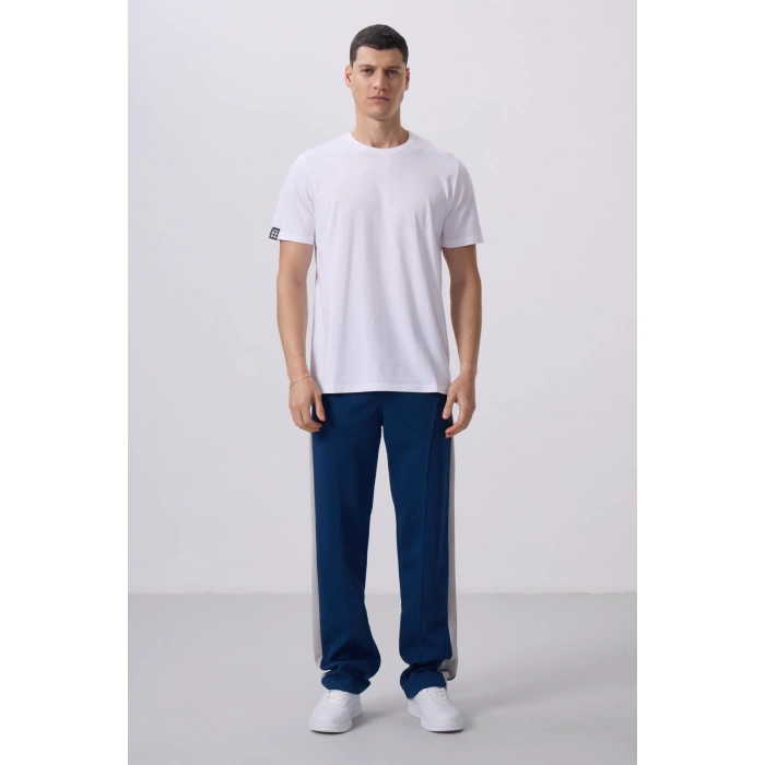 Tommy Life Beyaz Erkek Basic Kısa Kol Standart Kalıp O Yaka T-shirt 87911