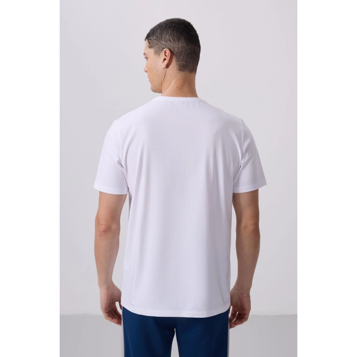 Tommy Life Beyaz Erkek Basic Kısa Kol Standart Kalıp O Yaka T-shirt 87911