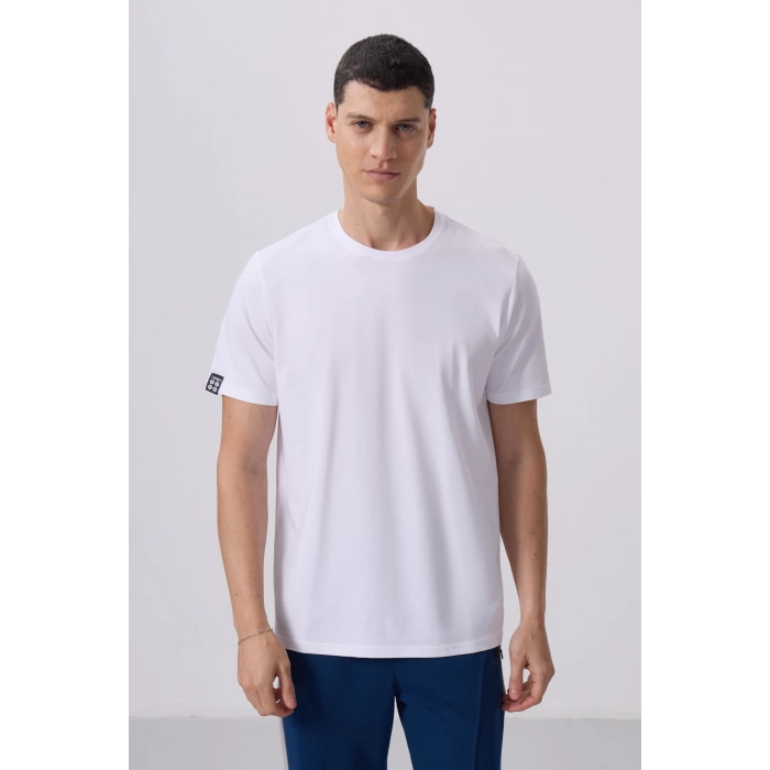 Tommy Life Beyaz Erkek Basic Kısa Kol Standart Kalıp O Yaka T-shirt 87911