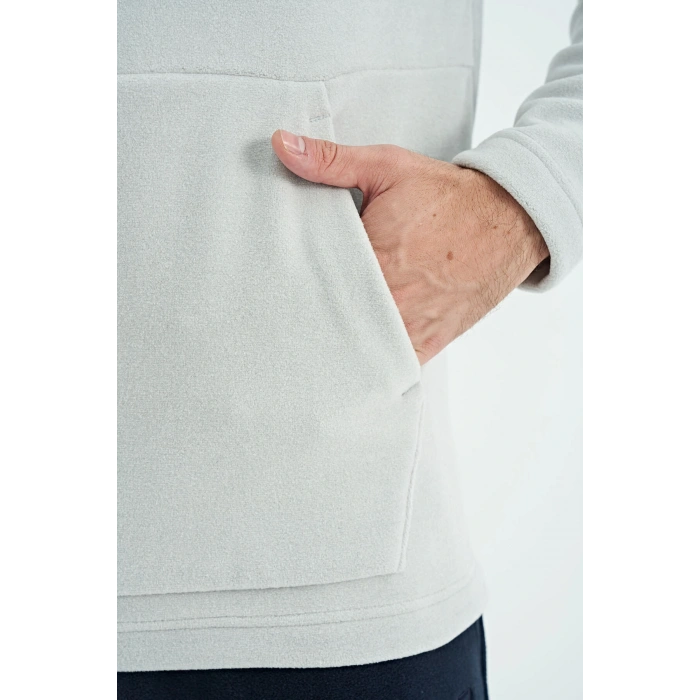 Tommy Life Erkek Kapşonlu Sweat Taş ART-88301