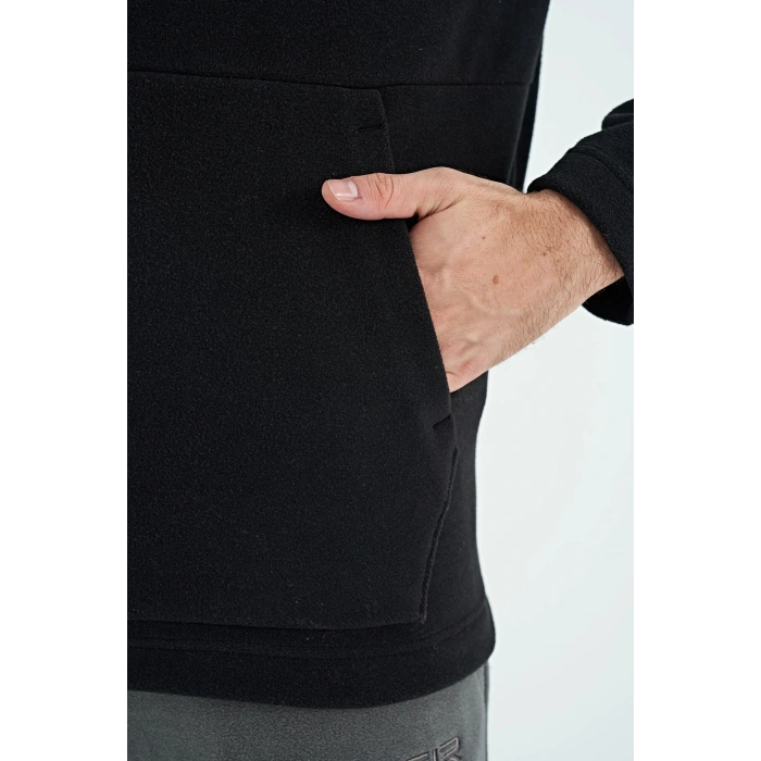 Tommy Life  Erkek Kapşonlu Sweat Siyah ART-88301