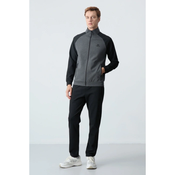 Tommy Life Klasik Paça Erkek Eşofman Takımı Antrasit Siyah 85113