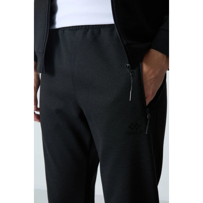 Tommy Life Klasik Paça Erkek Eşofman Takımı Siyah 85113