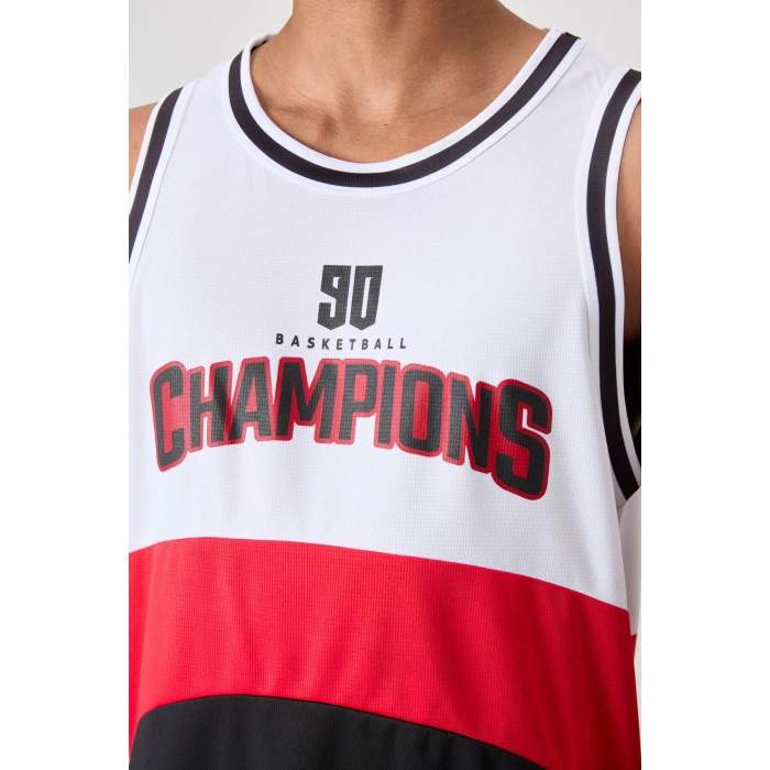 Tommy Life Nefes Alan Dokulu İnce Esnek Standart Fit Erkek Basketbol Atlet - 88395