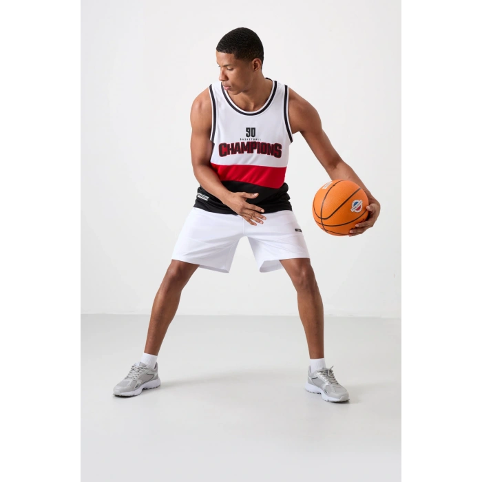 Tommy Life Nefes Alan Dokulu İnce Esnek Standart Fit Erkek Basketbol Atlet - 88395