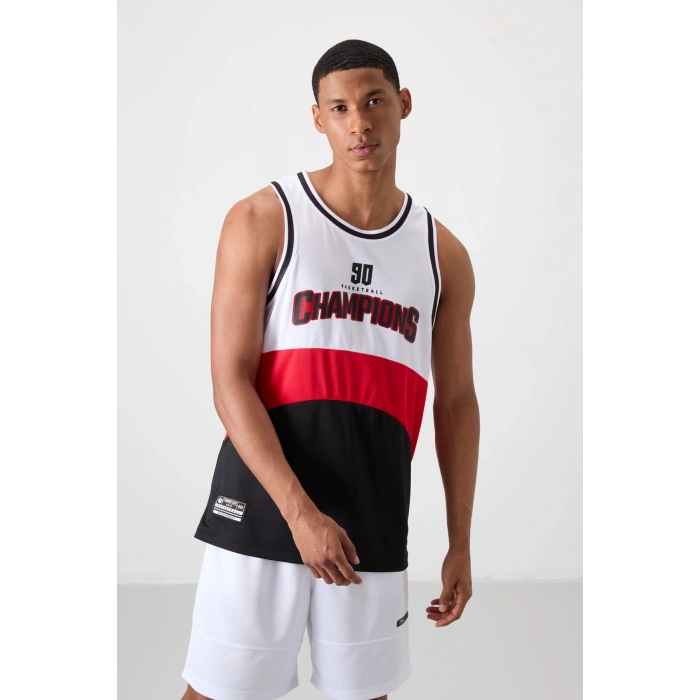 Tommy Life Nefes Alan Dokulu İnce Esnek Standart Fit Erkek Basketbol Atlet - 88395