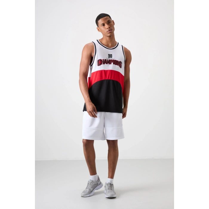 Tommy Life Nefes Alan Dokulu İnce Esnek Standart Fit Erkek Basketbol Atlet - 88395