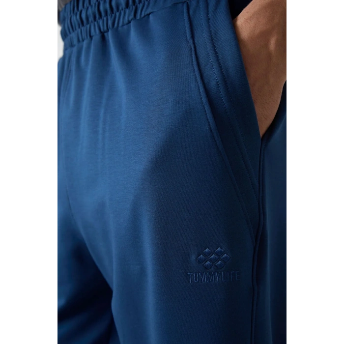 TOMMY LIFE Parlament Pamuklu Yumuşak Dokulu Standart Fit Nakışlı Erkek Kapri - 83102