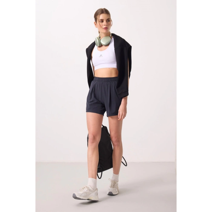 Tommy Life Rahat Form Kadın Şort Siyah 91014