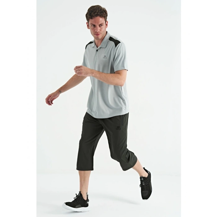 TOMMY LIFE Siyah Bağcıklı Standart Kalıp Fermuar Cepli Kapri 83096