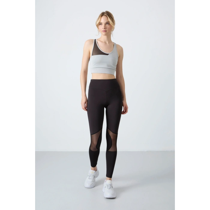 Tommy Life Siyah Esnek Standart Fit Performans Kadın Tayt Takım 95331